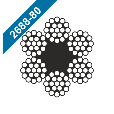 Канат стальной ГОСТ 2688-80 двойной свивки ЛК-Рх19 (1+6+6/6)+1oc 252м Канат стальной ГОСТ 2688-80 двойной свивки ЛК-Рх19 (1+6+6/6)+1oc 252м